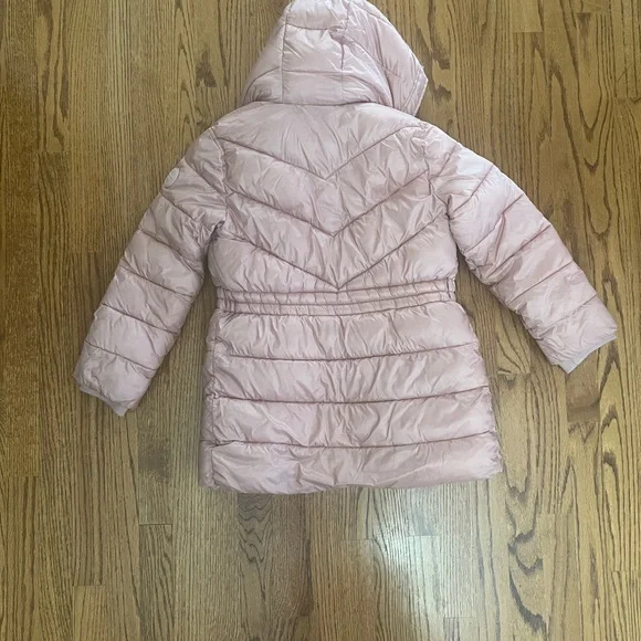 Abercrombie & Fitch Metallic Pink Hooded Puffer Parka - Picture 4 of 7